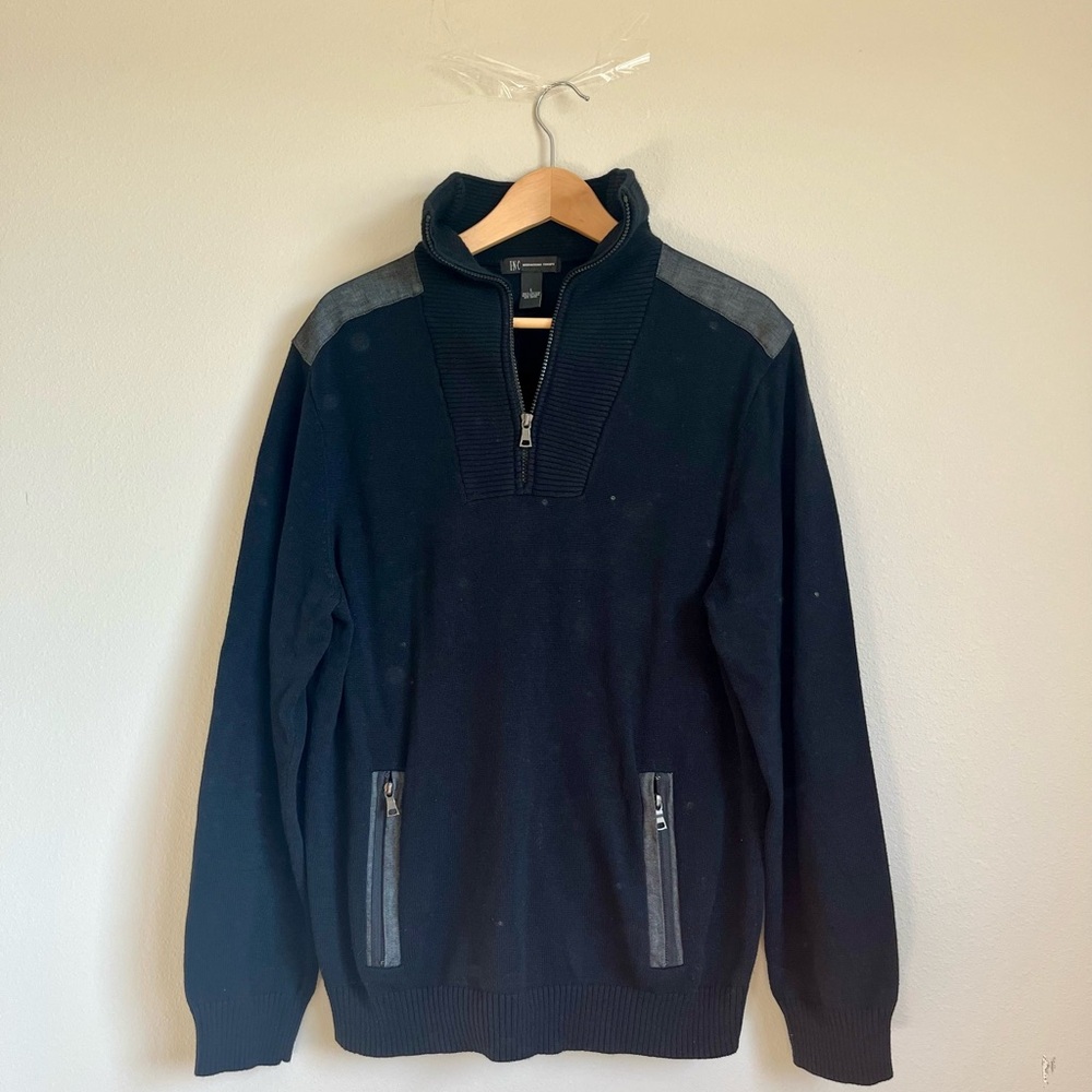 Men’s Black Zip Up Sweater
